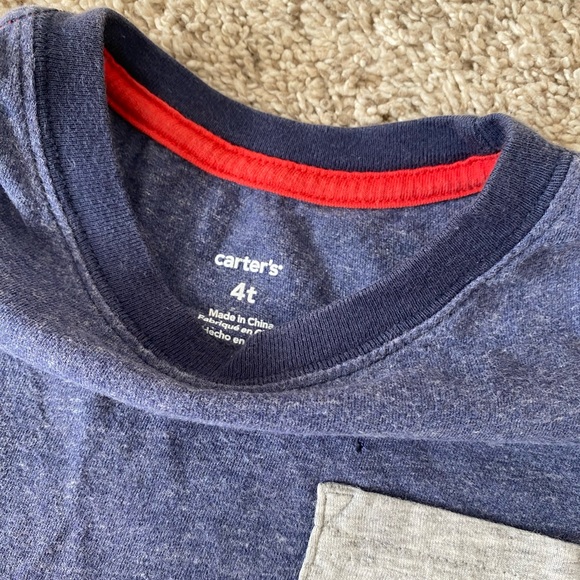 Carters toddler boy short sleeve blue t-shirt tee size 4T - Picture 6 of 6
